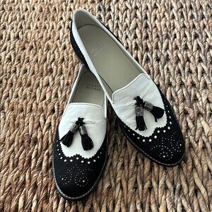 Stuart Weitzman Black and White Loafers